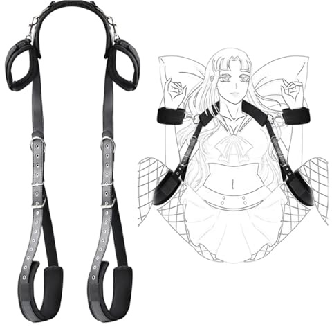 XaiYimee Multifunktionellt band för ben M Legs Fun Strap Swing Supplies, flera positioner för Explore-träning (svart)