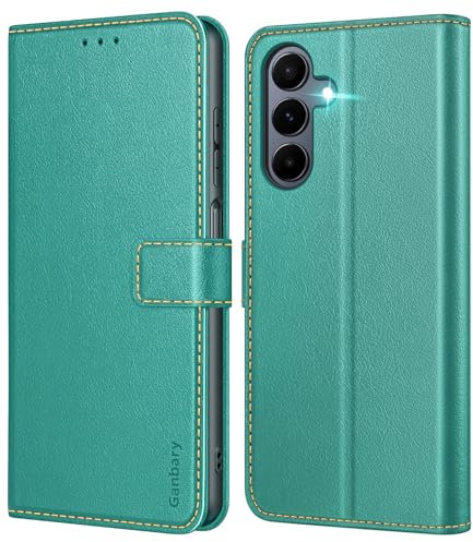 Ganbary Handyhülle für Samsung Galaxy A16 4G / 5G Hülle, Premium Leder Klapphülle [Kartenschlitzen] [Magnetverschluss] [Standfunktion] kompatibel mit Samsung Galaxy A16 4G / 5G Schutzhülle, Blaugrün