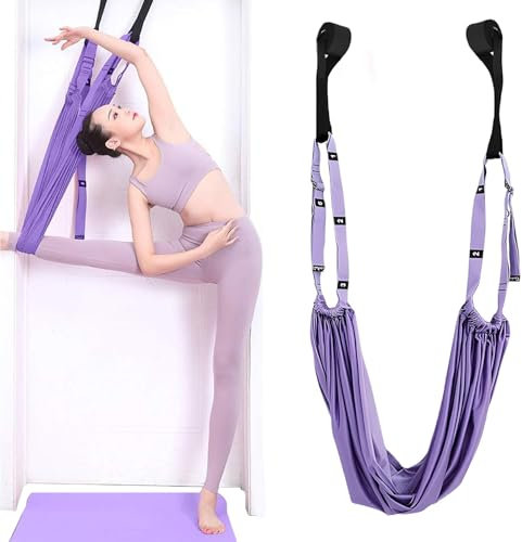Yogagurte Beinstretcher Stretching Band, Aerial Yogatuch,Yogatuch Zum Aufhängen, Yogagurte Zum Dehnen, Aerial Yoga Hängematte, Yogaband für Yoga Ballett Pilates Gymnastik Beweglichkeit