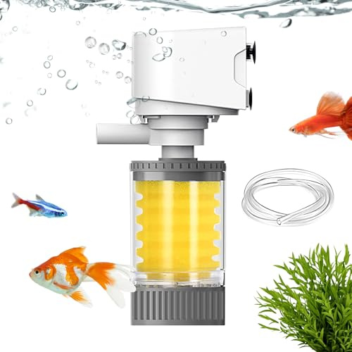 Filtro Para Pecera | Filtro Silencioso Para Acuario | Multietapas Para Peceras de Agua Dulce y Salada, Estanques, Plantas, Algas, Tortugas, Axolotls y Más