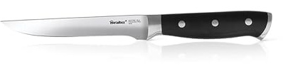 Metaltex MAGNIFICA - Cuchillo DESHUESADOR 28 cm. Hoja de acero inox al molibdeno, afilado cónico profesional, dureza HRC57 – mango ergonómico ABS negro.