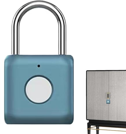 Lucchetto intelligente con impronte digitali, 100 m Ahh, serrature elettroniche, serratura intelligente senza chiave, con biometrico senza chiave, per libreria, valigia, zaino