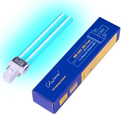Glostars 9W1P UV Bulb - Ultraviolet Sterilization Lamp, Professional Water Purification Replacement