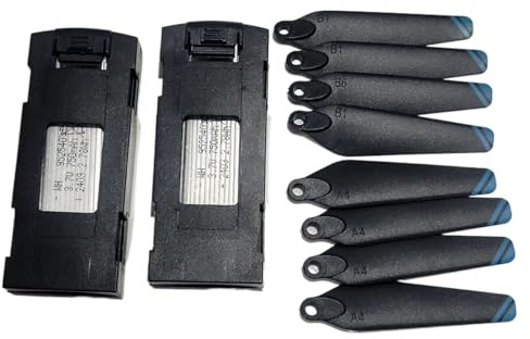 Kit para dron X6 Pro (2 baterías de 3,7 V y 750 mAh, 8 hélices) para Mini cuadricóptero X6PRO
