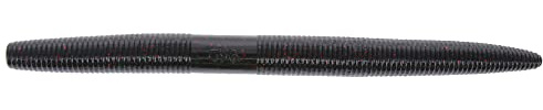 Gary Yamamoto 6 SENKO BLACK W/SMALL RED FLAKE (5 PACK)