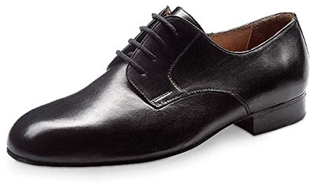 Werner kärna herr danssko 28010 – läder svart – bred – 2 cm standardstycke – Made in Italy svart 42 EU Weit