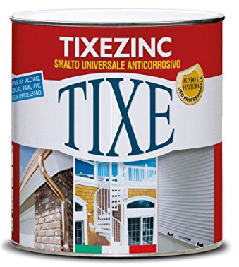TIXE Vernice per Lamiera Zincata – Smalto Protettivo Anticorrosione per Superfici Esterne, Alluminio 750 ml