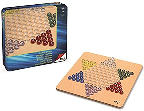 Cayro – Chinesische Dame-Holz-Metallbox – Traditionelles Brettspiel – Spiel für Kinder – Brettspiel (750)