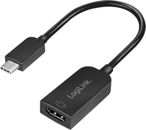 LogiLink UA0236A - USB 3.2 Typ-C auf HDMI Adapter 4K Auflösung, schwarz