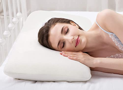 Findigit Cuscino di supporto cervicale in memory foam, king size (70 x 40 cm), ergonomico ortopedico per il collo, per dormire sul fianco, sulla pancia, sul collo e sulle spalle