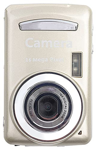 PUSOKEI 16 MP Digital Camera with 4X Optical Zoom 720P 30FPS HD Video Camcorder 2.4 inch LCD display Mini Travel Camera for Videos and Photos(Gold)