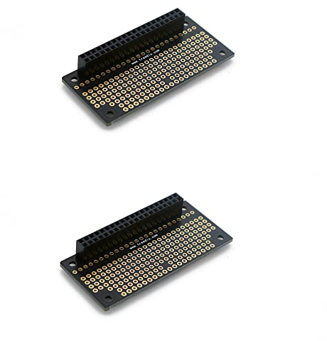 Treedix 2pcs GPIO Protoboard Breadboard HAT with Female Pin Connector PCB Prototyping Board Pi Zero Board Compatible with Raspberry Pi Zero(unwelding