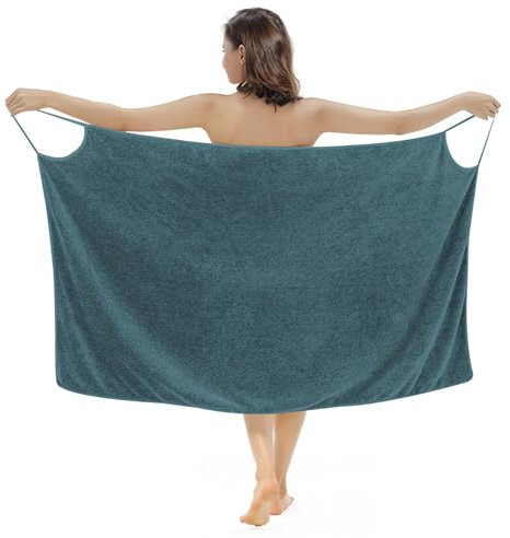 Obelunrp Handtuchhraps für Frauen, schnelles, trockenes tragbares Badetuch, weiches Mikrofasel -Körpertuch, bequemes Spa -Badetuch, Strandkörperwickel, Handtuchkleid für Frauen (dunkelblau)