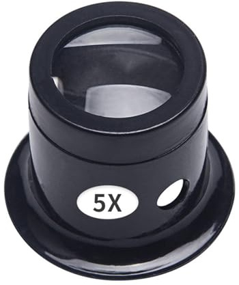 Jewellers Loupe, 5X Jewelry Loupe Lens, Watchmaker Eye Magnifying Glass for Jewelry Coin Stamp Textile Diamond Repairing
