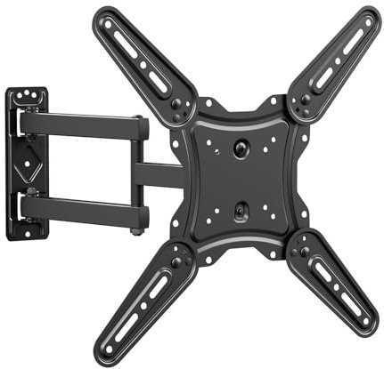 GRIFEMA GB1010 TV-väggfäste för skärmar 26–65″ – svängbart lutande ledat tv-fäste med utdragbar arm, stöder 35 kg, max VESA 400 x 400 mm, enkel montering