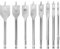 Aoyfuwell 8 Pcs Spade Drill Bits Set, 6-32mm Spade Drill Bit Set, Carbon Steel Heavy Duty Flat Wood Bit Sets, 1/4 inch Hex Shank Paddle Tools Flat Bits Blades Set for Woodworking Plastic Chipboard