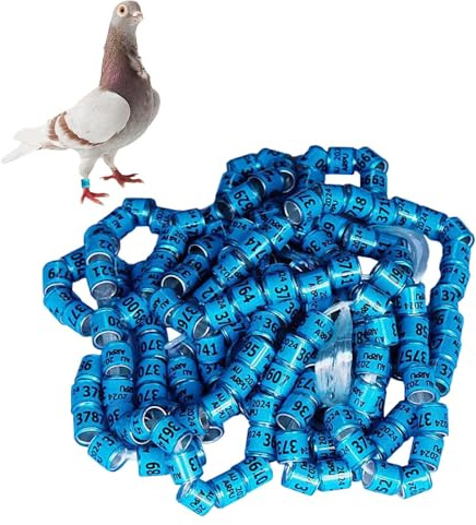 Anillos de identificación de Palomas – 50 Accesorios Seguros para Tienda de pájaros, Anillos para Patas de, Anillo Seguro para pájaros, Banda de Generic para Pato, Loro y Pato
