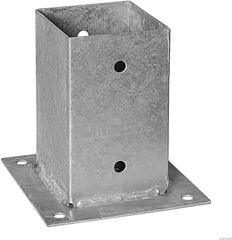 Post Support Base 90mm x 90mm Galvanised Steel Post Holder Made for Wooden Structures