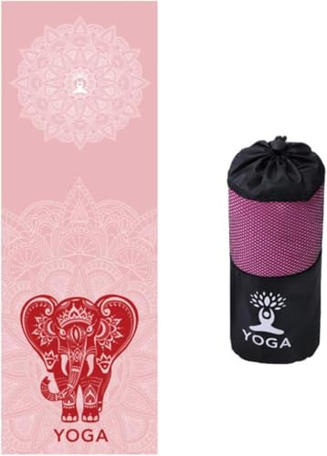 Yogahandduk, Halkfri Yogahandduk, Matthandduk Med Smart Hörnbärväska D Elastisk ögla, Mikrofiber Svettabsorbent Och Snabbtorkande Matthandduk Halkfri Varm Yogahandduk För Bikram, Pilat, G