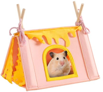 MiOYOOW Nascondiglio per Porcellini D'India, Nido Piccoli Animali Giocattolo, Tenda della Casa Dell'habitat, Adatto per Furetti, Cincillà, Ricci, Criceti, Topi