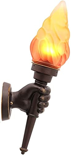 WQHPLMD Lámpara de Pared Aplique Antorcha Antorcha de Pared Luz Café Arte Retro Lámpara Colgante Portador de antorcha Creativo para Comedor Dormitorio Baño Restaurante Cocina Sala de Estar