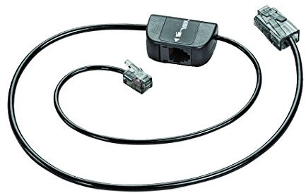 Plantronics 86007-01 Cable telefónico Negro - Cable para teléfonos fijos (Negro)