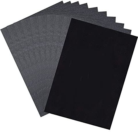 Papel de Transferencia, A4 Papel de Transferencia, Papel Carbono de Seguimiento, Negro Grafito A4 Papel Copiadora, Papel de Copia de Carbón, para Madera, Papel, Lona y Otras Superficies de Arte