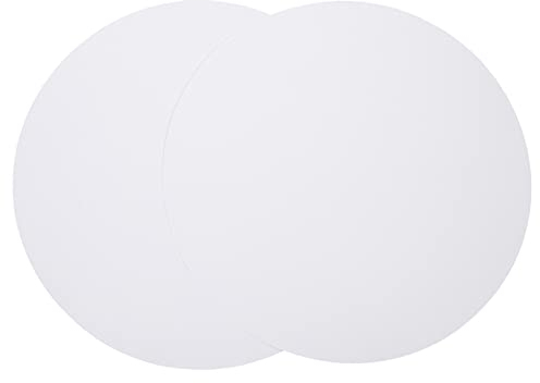 COHEALI Blanko-Karten, schwarzes Kartonpapier, runde Papierplatte, gespannt, kreisförmig, Papier, DIY, Malpapier, Karten zum Bemalen, 50 Stück, 25 cm x 25 cm x 0,1 cm, weißer Karton, weißer Karton