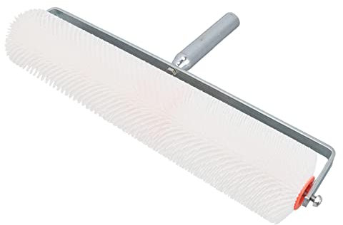 Selbstnivellierende Entschäumungswalze mit 28 MM Nadellänge, Selbstnivellierend und Schaum Beseitigen, Kleine Löcher Im Boden Reduzieren, Aluminiummaterial, RUNde, Dicke Nadel Aus PVC Kunststoff