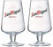 GarageBar | San Miguel Glass | Nucleated Stemmed Chalice Beer Glass | Official Merchandise | Comes with 2X Beer Drip Mats (2, Pint/20oz)