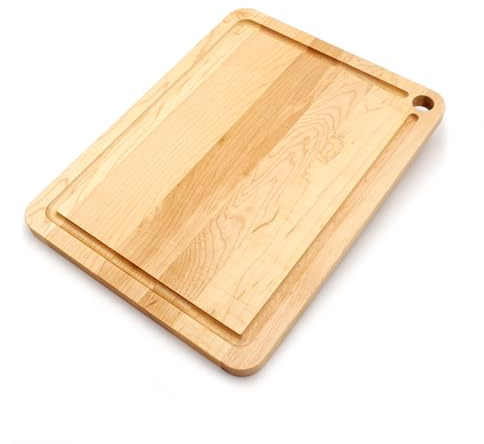 JK Adams Williston Large Cutting Board with Groove, Thick Maple Wood Cutting Boards For Kitchen 16 x 12 x .75