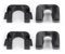 2 Paar 1539663 Hutablage-Clips 015532109E, kompatibel mit Ford Fiesta MK3 Mk7 Mk8 B-Max C-max für Gepäckraumabdeckung, aus Kunststoff