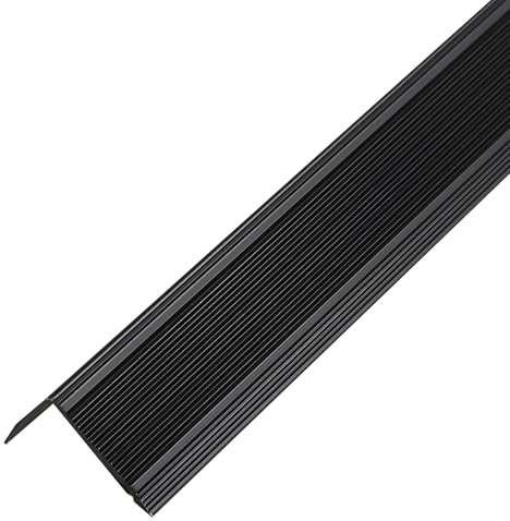 PRIOstahl - Perfil de esquina para caminar (1 unidad) - Color: negro - Modelo: 20 x 30 x 2 mm, longitud: 1340 mm
