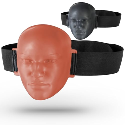 FOX-FIGHT Box Dummy Target Face | Boxdummy Kopf mit Klettverschluss elastisches Band | für Standboxsack Boxsack Sandsack Boxpuppe | Boxing Man Trainingsdummy Head (Natur)