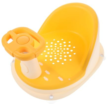 Toyvian Sedile Vasca da Bagno per Ragazzo Ragazza Supporto Antiscivolo, Regolabile in Altezza, Materiale Pp e Tpe, Portatile per Vasca da Bagno
