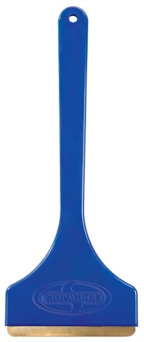 Snow Joe Brass Ice Scraper with Durable Brass Blade & Comfort Grip — Scratch-Safe Automotive Ice & Frost Remover for Windshields & Car Windows