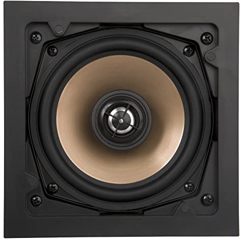 Artsound HPSQ525 Enceintes murales/Plafond 5,25 Pouces, 10-100 Watt, pour Maison, Salle de Bain, Cuisine, Bureau, HiFi, avec Tweeter pivotant, cône en Aluminium, gabarit de découpe pour Une