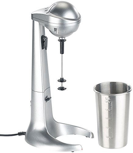 Rosenstein & Söhne Milchshaker: Elektrischer Drink-Mixer mit Edelstahl-Becher, 65 Watt (Milchshaker elektrisch, Milchshake Mixer, Geschenk Herren)