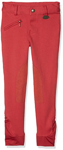 HKM Pantalon d'équitation pour Fille Pantalon de Penny Easy avec basanes - rouge - 164 cm