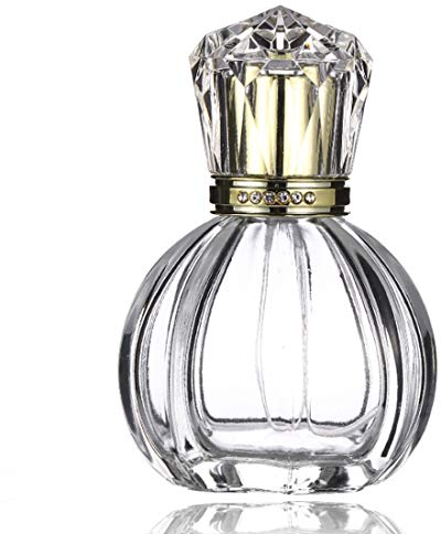 Enslz Flacon vaporisateur en forme de citrouille vintage rechargeable en verre cristal atomiseur vide 50 ml