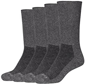 Camano Unisex Crew Online Diabetic Socks 4p, Anthracite, 43 EU