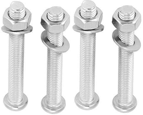 Stainless Steel Ladder Bolt Set, Swimming Pool Ladder Bolt and Nut Hardware Kit, 4 Sets Swimming Pool Step Fastener Bolts Nut Underwater Ladder Replacement G1/8In Pool Ladder Replacement Parts