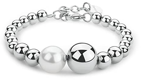 Brosway Bracciale Donna in Acciaio e Perle | Collezione Perfect - BPC11