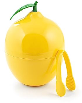 Home Lemon Eiskübel aus Polypropylen, Gelb, mit Zange, 15cm