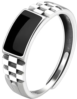 Naturepernulo Silver Finger Watch Rings for Women Adjustable Watch Ring Lover Friend Jewelry (Style B)