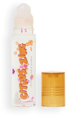 I Heart Revolution Citrus Zing Fruity Lip Oil, Huile à Lèvres Nourrissante à l’Huile de Jojoba & Vitamine E, Vegan & Cruelty-Free, 7ml