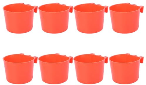 GLEAVI Lot de 8 Gamelles pour Oiseaux 83X83X6 CM Bols Multifonctions en Plastique Lavable pour Perroquets Pigeons et Lapins Accessoires Cage à Oiseaux Récipients pour Nourriture et