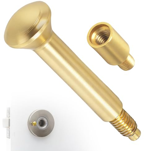 5513.0030 Privacy Pin Replacement Compatible with Baldwin Estate Lever Privacy Latch Door Lock Threaded Push Pin with Coupler Polished Brass 1 Set