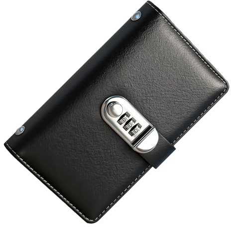 Money Saving Challenge Book - 7.09 Inch Budget Planner Made of Leather and PVC | Lockable Money Folder | Reusable Finance Tracker | Gift for Friends, Children, Birthday, Christmas, New Year, East