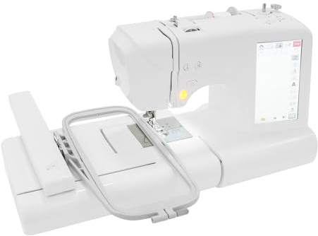 Macchina da cucire e ricamare, macchina da ricamo automatica con schermo LCD, 96 modelli di ricamo e 162 modelli da cucire, macchina da cucire per computer con lampada da cucito a LED, 43 x 38 x 35 cm